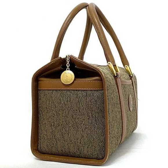 Gucci Mini Bag Canvas Leather Gray Camel Brown - Picture 2 of 10